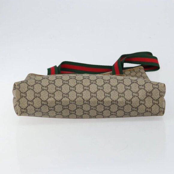 GUCCI GG Plus Supreme Web Sherry Line Tote Bag PVC Beige Gold - Picture 7 of 16